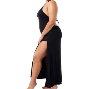 Savage X Fenty Black Rib Essentials Maxi Dress | Size 1X